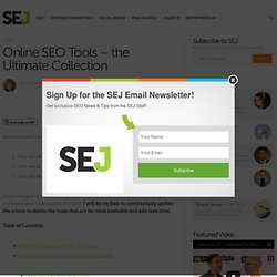 SEO Tools - the Ultimate Collection