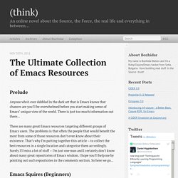 The Ultimate Collection of Emacs Resources