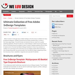Ultimate Collection of Free Adobe InDesign Templates