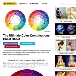 The ultimate color combinations cheat sheet