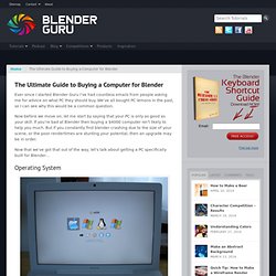 The Ultimate Guide to Buying a Computer for Blender