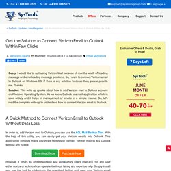 Ultimate Ways to Connect Verizon Email to Outlook