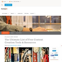 The Ultimate List of Free Content Creation Tools & Resources