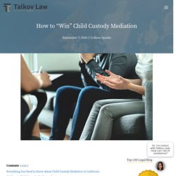 Ultimate Guide to Child Custody Mediation - Talkov Law