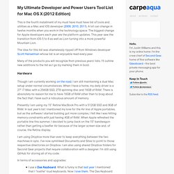 My Ultimate Developer and Power Users Tool List for Mac OS X (2012 Edition)