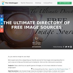 The Ultimate Directory Of Free Image Sources – The Edublogger