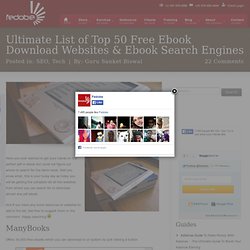 Ultimate List of Top 50 Free Ebook Download Websites & Ebook Search Engines - Fedobe