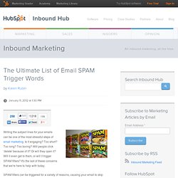 The Ultimate List of Email SPAM Trigger Words