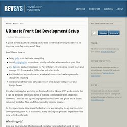 Ultimate Front End Development Setup