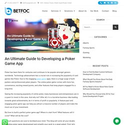An Ultimate Guide to Developing a Poker Game App