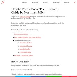 How to Read a Book: The Ultimate Guide by Mortimer Adler