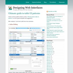 Ultimate guide to table UI patterns