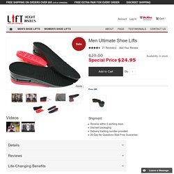 Men Ultimate Shoe Lifts, Increase Your Height 2 Inches Instantly
