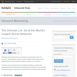 The Ultimate List: 24 of the World’s Largest Social Networks