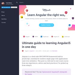 Ultimate guide to learning AngularJS in one day