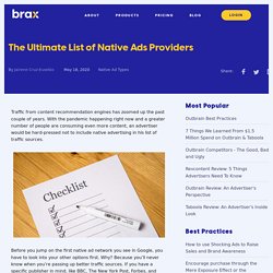 List of Native Ads Providers