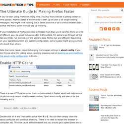 The Ultimate Guide to Making Firefox Faster