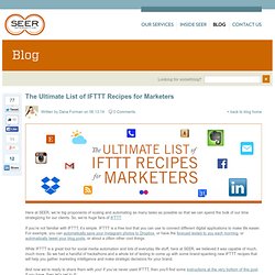 The Ultimate List of IFTTT Recipes for Marketers