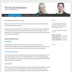 The Ultimate Online Tools List - The Social Ms