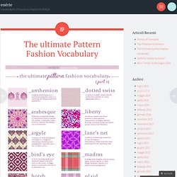 The ultimate Pattern Fashion Vocabulary