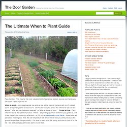 The Ultimate When to Plant Guide