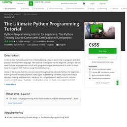 Python Tutorial for Beginners - Python Training - Udemy