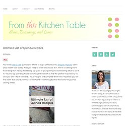 Ultimate List of Quinoa Recipes