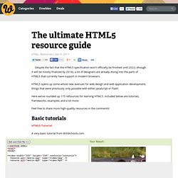 The ultimate HTML5 resource guide