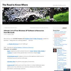 The Road to Know Where: Ultimate List of Free Windows Software from Microsoft