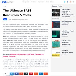 The Ultimate SASS Resources & Tools
