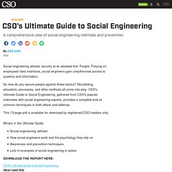 CSO's Ultimate Guide to Social Engineering