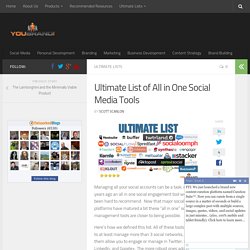 Ultimate List of All in One Social Media Tools