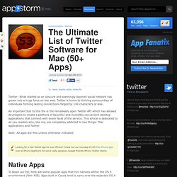 The Ultimate List of Twitter Software for Mac