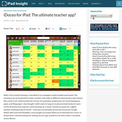 iDoceo for iPad: The ultimate teacher app?