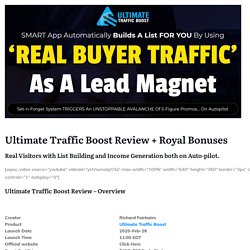 Ultimate Traffic Boost- Actual Site Visitors with Listing Building and also Income Generation both on Auto-pilot.