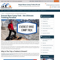 Everest Base Camp Trek - the Ultimate Trekking Paradise – Nepal Trekking Agency