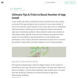 Ultimate Tips & Tricks to Boost Number of App Install