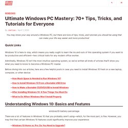 Ultimate Windows PC Mastery: 70+ Tips, Tricks, and Tutorials for Everyone