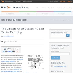 The Ultimate Cheat Sheet for Expert Twitter Marketing