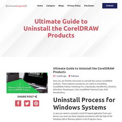 Ultimate Guide to Uninstall the CorelDRAW Products