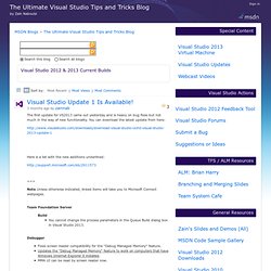The Ultimate Visual Studio Tips and Tricks Blog - Site Home - MSDN Blogs