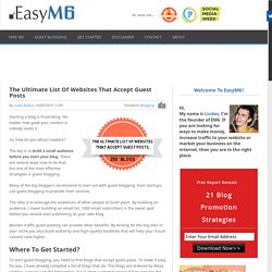 The Ultimate List Of Websites That Accept Guest Posts