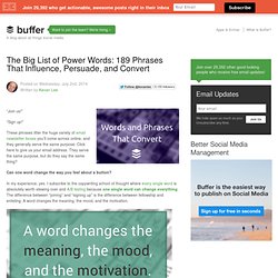 The Big List of 189 Words That Convert