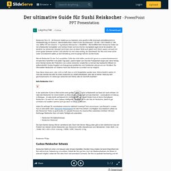 Der ultimative Guide für Sushi Reiskocher PowerPoint Presentation - ID:9850701