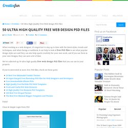 50 Ultra High Quality Free Web Design PSD Files