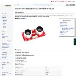 Ultra Sonic range measurement module