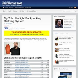 My Ultralight Backpacking Clothing System - Erik The Black's Backpacking Blog