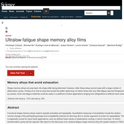 Ultralow-fatigue shape memory alloy films