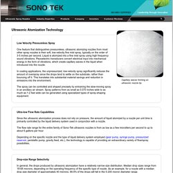 Ultrasonic Atomization Technology for Precise Coatings