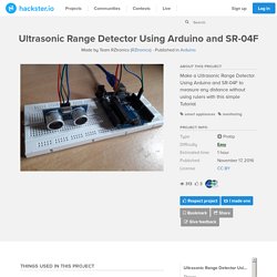 Ultrasonic Range Detector Using Arduino and SR-04F